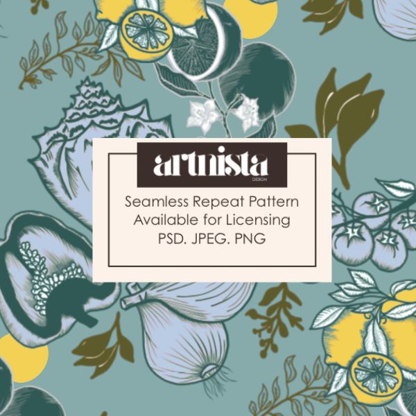 Island Market —Seamless Pattern