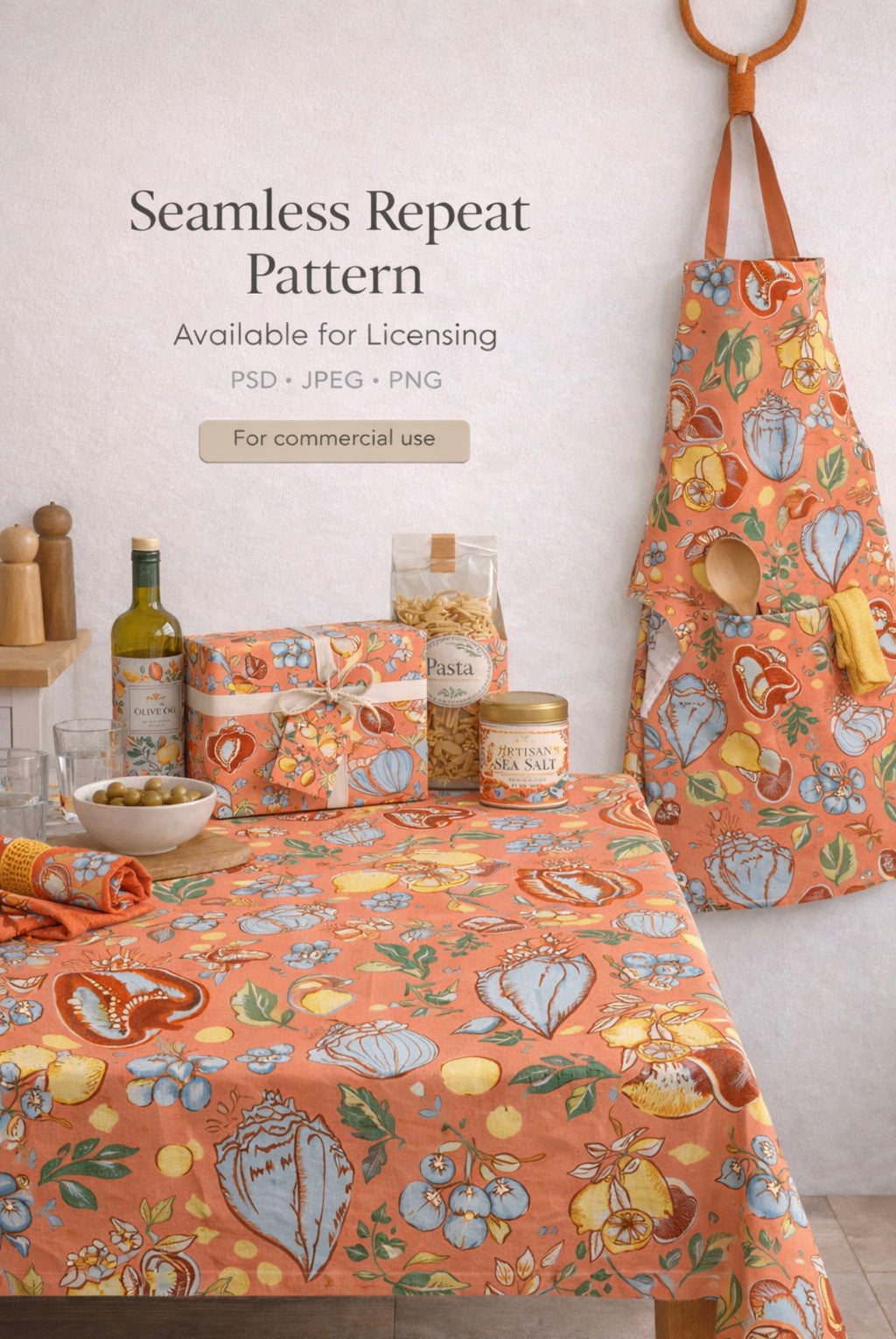 Island Market —Seamless Pattern